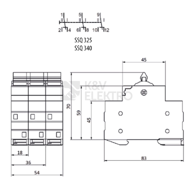 Obrázek produktu Přepínač ETI SSQ 340 3P/40A I-0-II 002421435 1