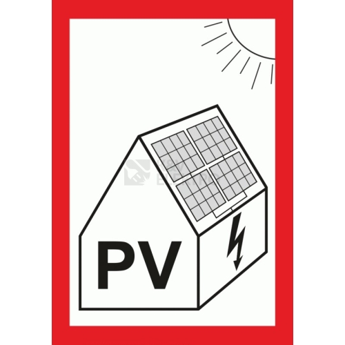  Samolepka PV symbol pro fotovoltaiku 75x105mm