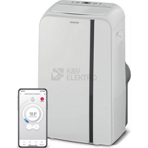 Mobilní klimatizace SENCOR SAC MT1240C WiFi s těsnící sadou ZDARMA