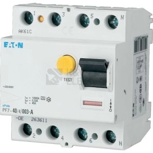 Obrázek produktu Proudový chránič EATON PF7-63/4/01-G/A 63A 100mA 165823 0