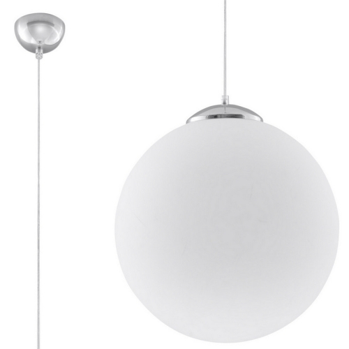 Lustr SOLLUX Ugo 30 E27 1x60W bez zdroje SL.0264 bílé sklo/chrom