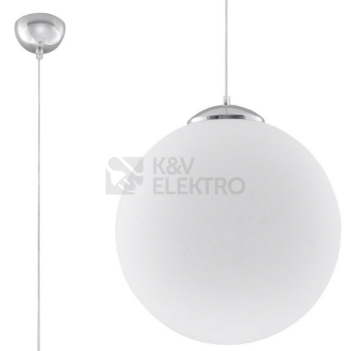 Lustr SOLLUX Ugo 30 E27 1x60W bez zdroje SL.0264 bílé sklo/chrom