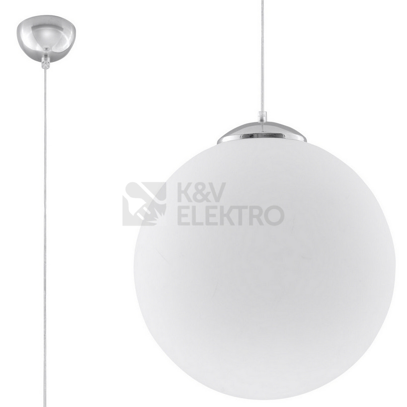 Obrázek produktu Lustr SOLLUX Ugo 30 E27 1x60W bez zdroje SL.0264 bílé sklo/chrom 0