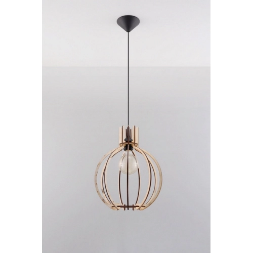 Lustr SOLLUX Arancia E27 1x60W bez zdroje SL.0391 přírodní dřevo (obrázek 4)