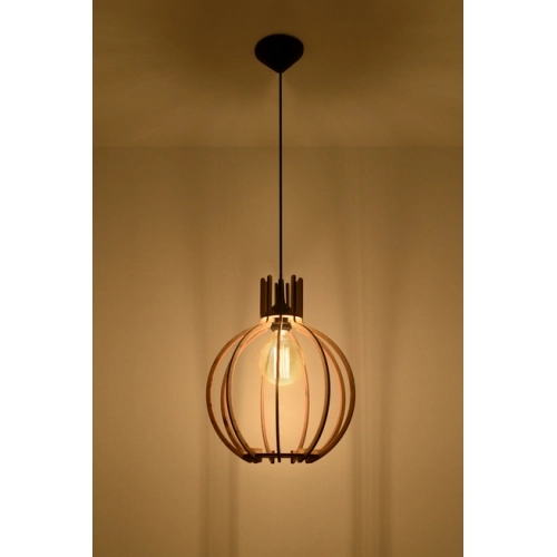 Lustr SOLLUX Arancia E27 1x60W bez zdroje SL.0391 přírodní dřevo (obrázek 6)