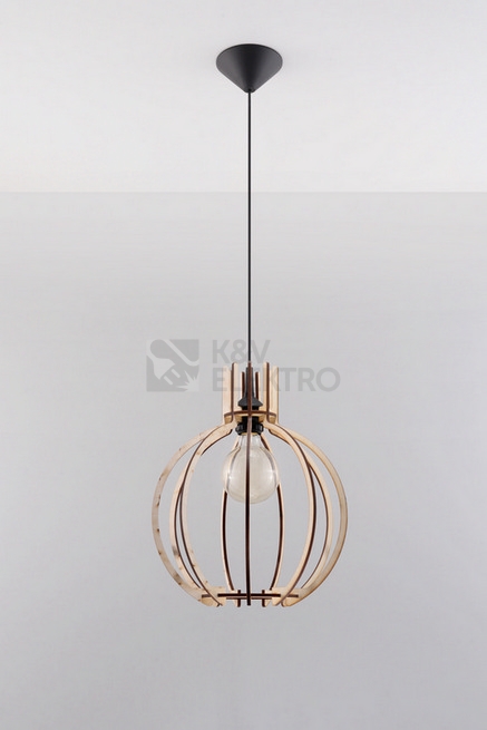 Obrázek produktu Lustr SOLLUX Arancia E27 1x60W bez zdroje SL.0391 přírodní dřevo 1