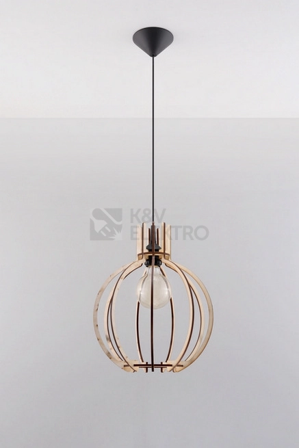 Obrázek produktu Lustr SOLLUX Arancia E27 1x60W bez zdroje SL.0391 přírodní dřevo 1