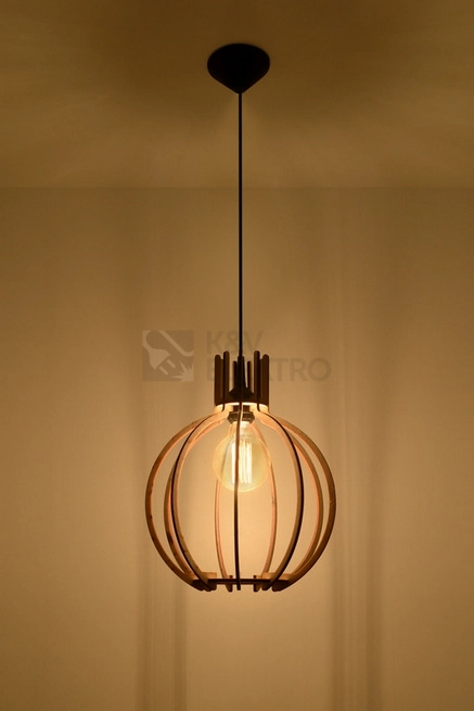 Obrázek produktu Lustr SOLLUX Arancia E27 1x60W bez zdroje SL.0391 přírodní dřevo 2