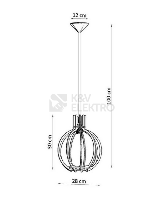 Obrázek produktu Lustr SOLLUX Arancia E27 1x60W bez zdroje SL.0391 přírodní dřevo 3