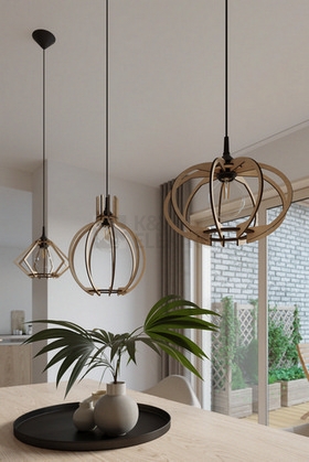 Obrázek produktu Lustr SOLLUX Arancia E27 1x60W bez zdroje SL.0391 přírodní dřevo 6