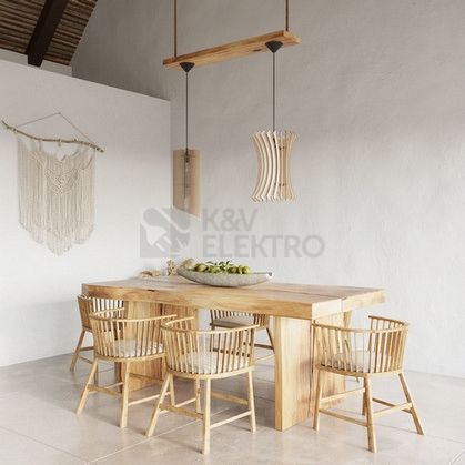 Obrázek produktu Lustr SOLLUX Alexia E27 1x60W bez zdroje SL.0640 přírodní dřevo 4