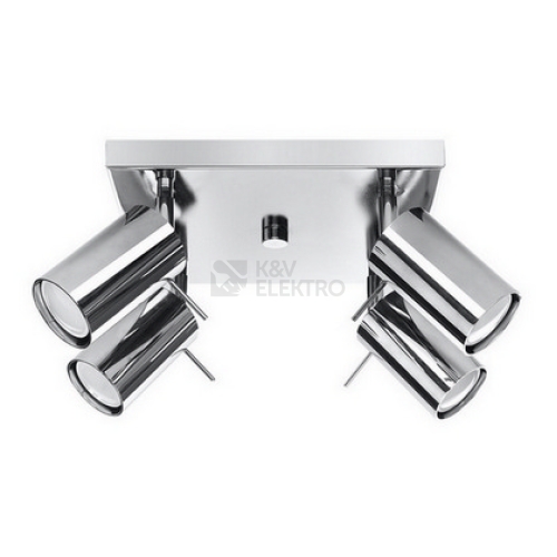 Stropní bodové svítidlo SOLLUX Ring 4 GU10 4x40W bez zdroje SL.0730 chrom