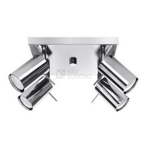Stropní bodové svítidlo SOLLUX Ring 4 GU10 4x40W bez zdroje SL.0730 chrom