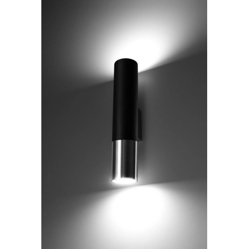 Nástěnné svítidlo SOLLUX Loopez GU10 2x40W bez zdroje SL.0938 černá/chrom (obrázek 7)