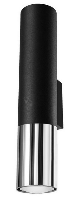 Obrázek produktu Nástěnné svítidlo SOLLUX Loopez GU10 2x40W bez zdroje SL.0938 černá/chrom 0