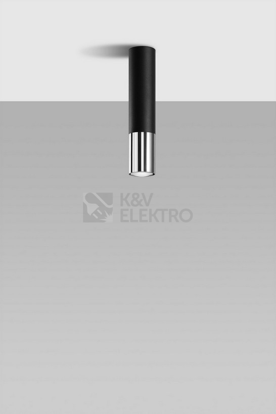 Obrázek produktu Stropní svítidlo SOLLUX Loopez GU10 1x40W bez zdroje SL.0939 černá/chrom 1