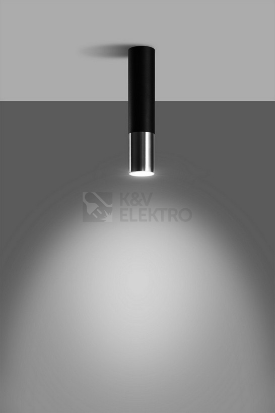 Obrázek produktu Stropní svítidlo SOLLUX Loopez GU10 1x40W bez zdroje SL.0939 černá/chrom 2