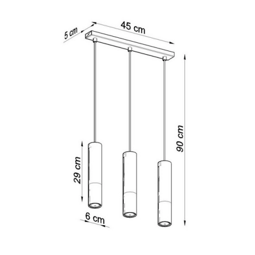 Lustr SOLLUX Loopez 3l GU10 3x40W bez zdroje SL.0942 černá/chrom (obrázek 3)