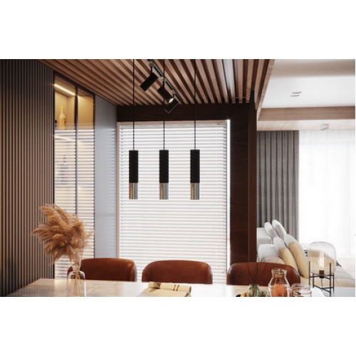 Lustr SOLLUX Loopez 3p GU10 3x40W bez zdroje SL.0943 černá/chrom