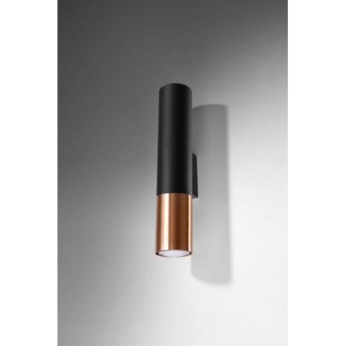 Nástěnné svítidlo SOLLUX Loopez GU10 2x40W bez zdroje SL.0944 černá/měď (obrázek 3)