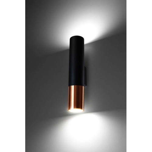 Nástěnné svítidlo SOLLUX Loopez GU10 2x40W bez zdroje SL.0944 černá/měď (obrázek 4)