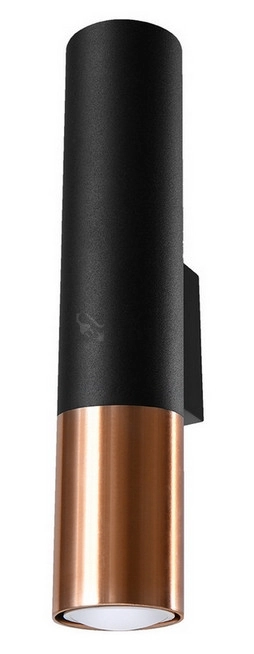 Obrázek produktu Nástěnné svítidlo SOLLUX Loopez GU10 2x40W bez zdroje SL.0944 černá/měď 0