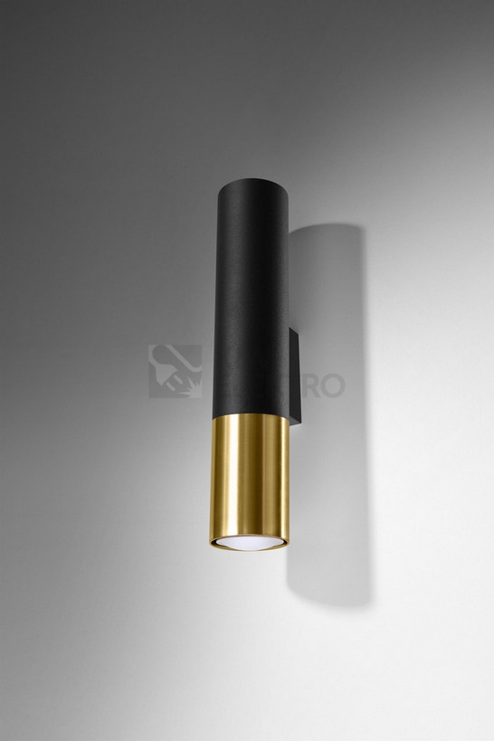 Obrázek produktu Nástěnné svítidlo SOLLUX Loopez GU10 2x40W bez zdroje SL.0950 černá/zlatá 1