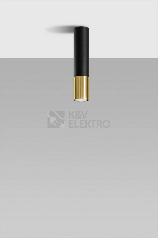 Obrázek produktu Stropní svítidlo SOLLUX Loopez GU10 1x40W bez zdroje SL.0951 černá/zlatá 1