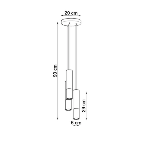 Lustr SOLLUX Loopez 3p GU10 3x40W bez zdroje SL.0955 černá/zlatá (obrázek 3)