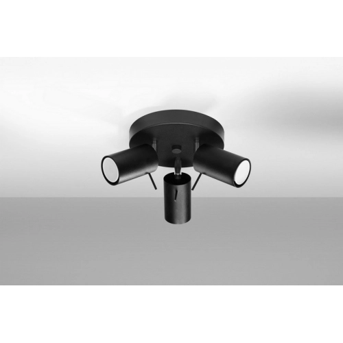 Stropní bodové svítidlo SOLLUX Ring 3p GU10 3x40W bez zdroje SL.1016 černá (obrázek 4)
