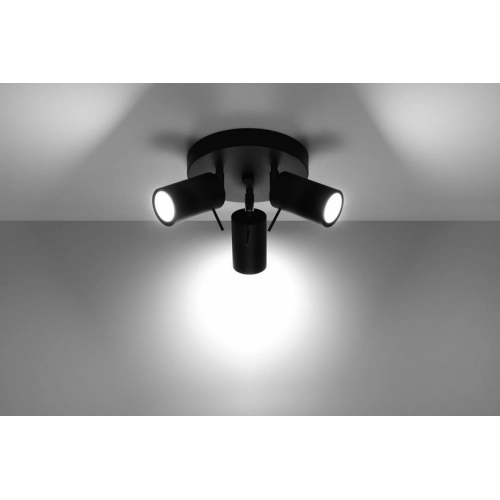 Stropní bodové svítidlo SOLLUX Ring 3p GU10 3x40W bez zdroje SL.1016 černá (obrázek 6)