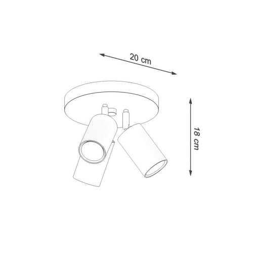 Stropní bodové svítidlo SOLLUX Ring 3p GU10 3x40W bez zdroje SL.1016 černá (obrázek 7)