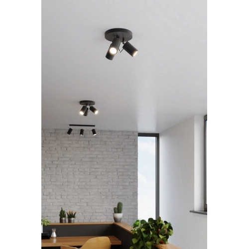 Stropní bodové svítidlo SOLLUX Ring 3p GU10 3x40W bez zdroje SL.1016 černá (obrázek 3)