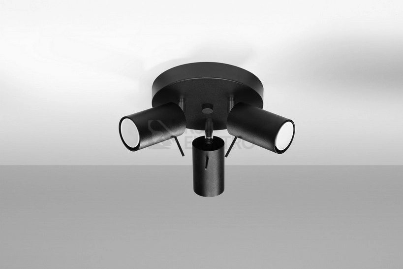 Obrázek produktu Stropní bodové svítidlo SOLLUX Ring 3p GU10 3x40W bez zdroje SL.1016 černá 1