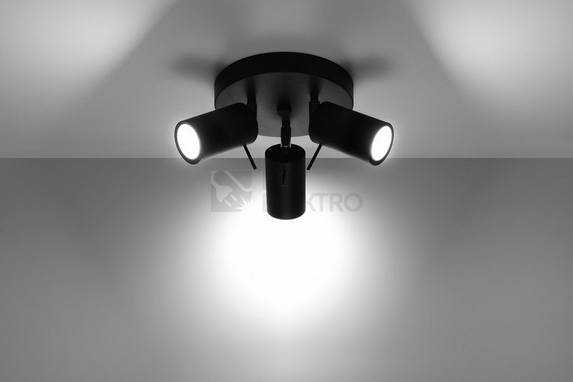 Obrázek produktu Stropní bodové svítidlo SOLLUX Ring 3p GU10 3x40W bez zdroje SL.1016 černá 2