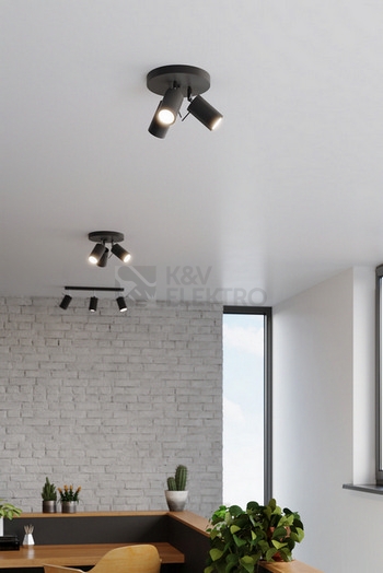 Obrázek produktu Stropní bodové svítidlo SOLLUX Ring 3p GU10 3x40W bez zdroje SL.1016 černá 6
