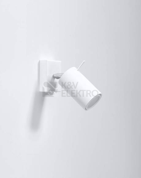 Obrázek produktu Nástěnné bodové svítidlo s vypínačem SOLLUX Ring GU10 1x40W bez zdroje SL.1024 bílá 1