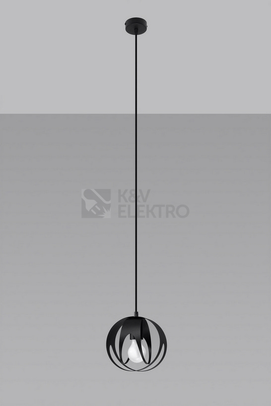 Obrázek produktu Lustr SOLLUX Tulos 1 E27 1x60W bez zdroje SL.1087 černá 1