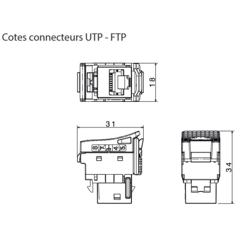 Legrand Linkeo konektor data keystone RJ45 Cat.5e UTP 632911 (obrázek 5)