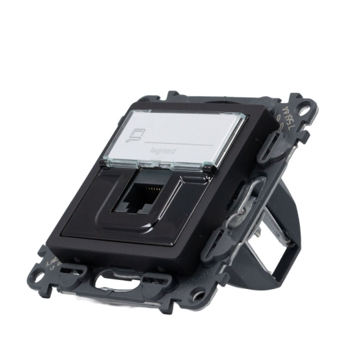 Legrand Valena LIFE datová zásuvka 1xRJ45 kategorie 5e UTP černá 75C5UC1