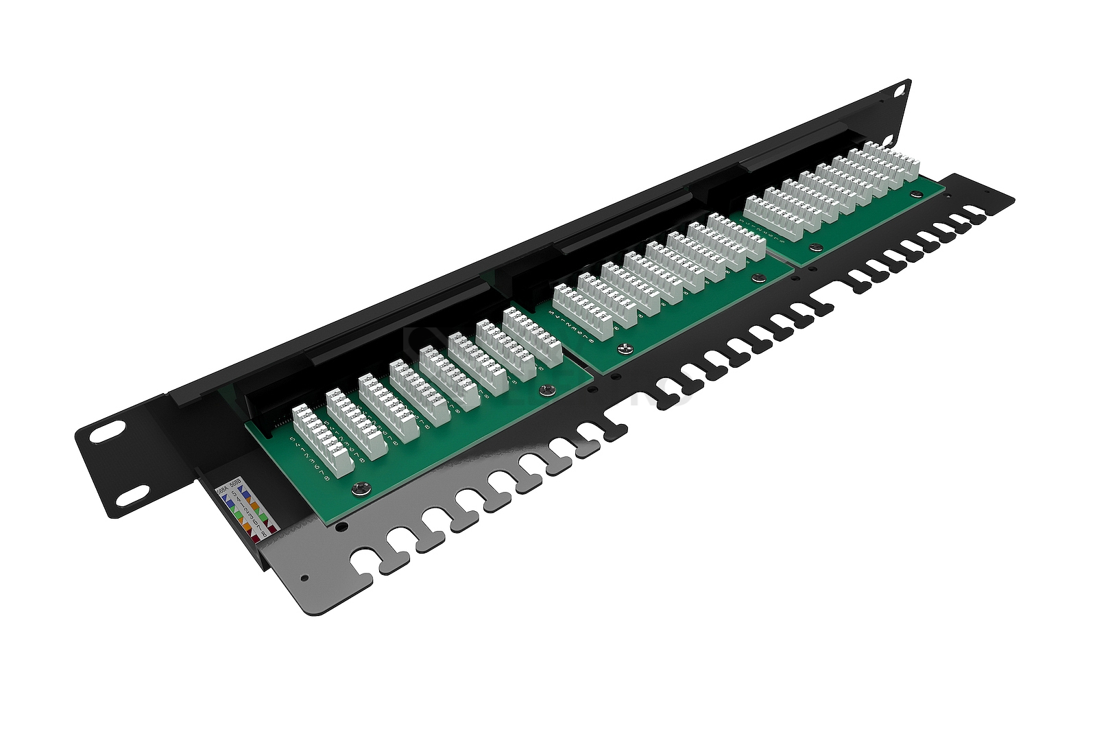 Obrázek produktu Patch panel Solarix SX24L-5E-UTP-BK-N 24x RJ45 CAT5E UTP 1U s vyvazovací lištou 2