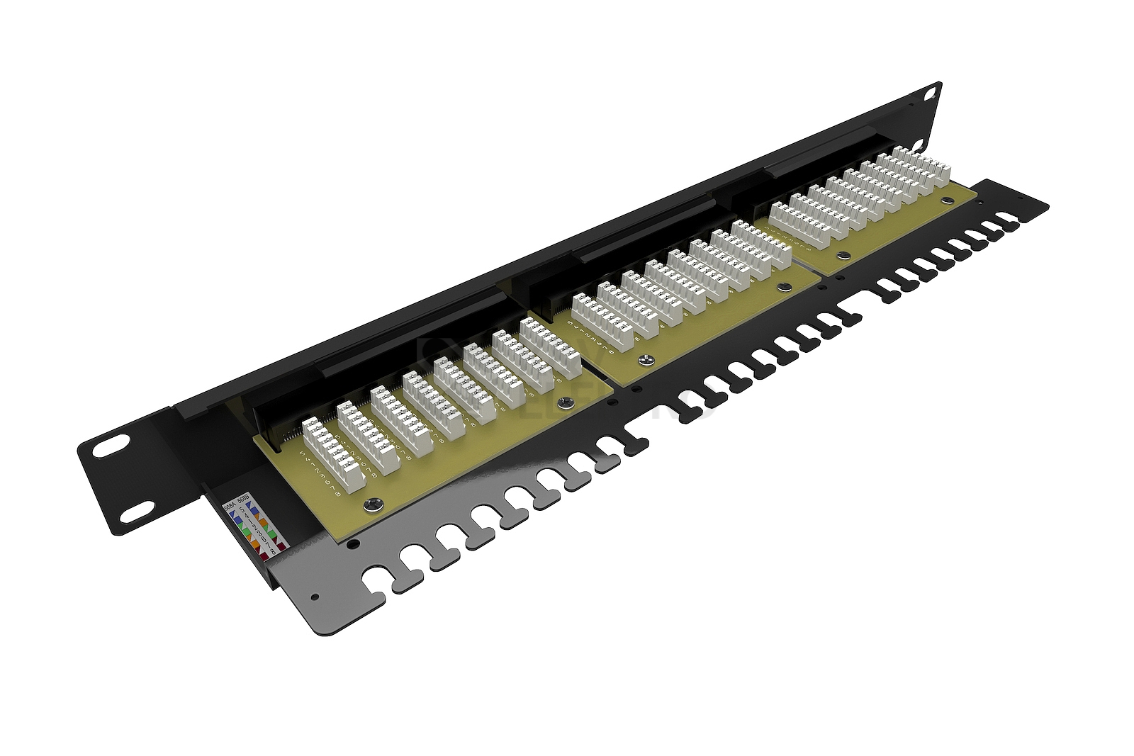 Obrázek produktu Patch panel Solarix SX24L-6-UTP-BK-N 24x RJ45 CAT6 UTP 1U s vyvazovací lištou 2