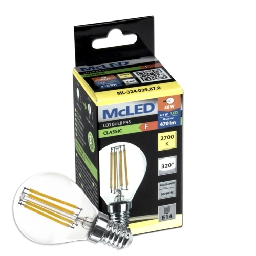 LED žárovka E14 McLED 4,7W (40W) teplá bílá (2700K) ML-324.039.87.0 (obrázek 3)