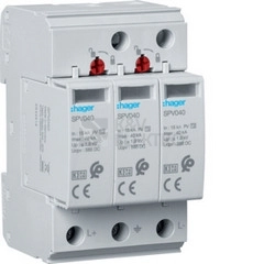 Obrázek produktu Svodič přepětí T2 Hager SPV340 FVE 1170V DC 15kA 0
