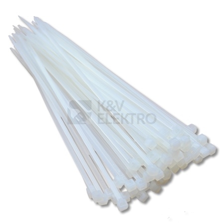 Obrázek produktu Stahovací pásky bílé VPP 3,6x300 (100ks) 0
