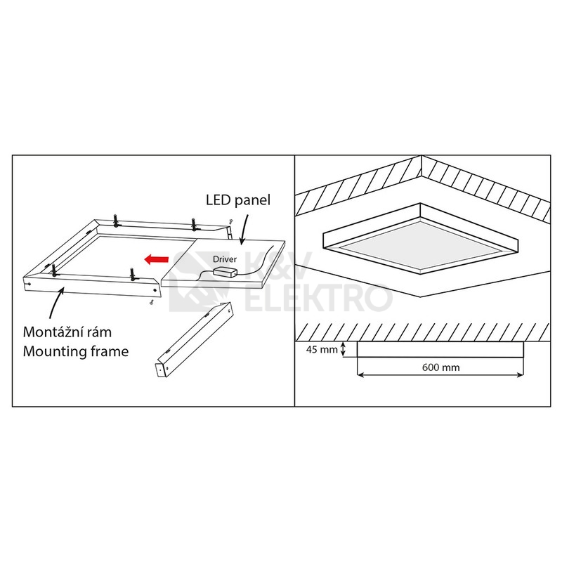 Obrázek produktu MONT.RAM 600X600X45 ML-419.049.32.0 STRI 1
