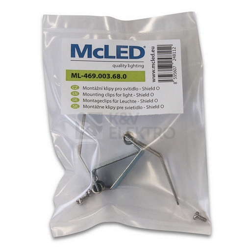 Obrázek produktu Sada klipů pro vestavnou montáž svítidel McLED Shield O/P ML-469.003.68.0 2