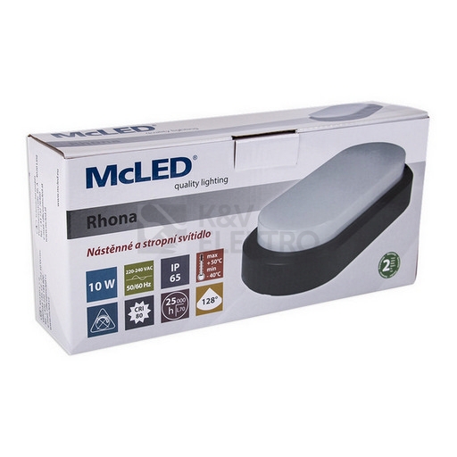 Obrázek produktu LED svítidlo McLED Rhona 10W 3000K IP65 šedá ML-513.054.81.0 5