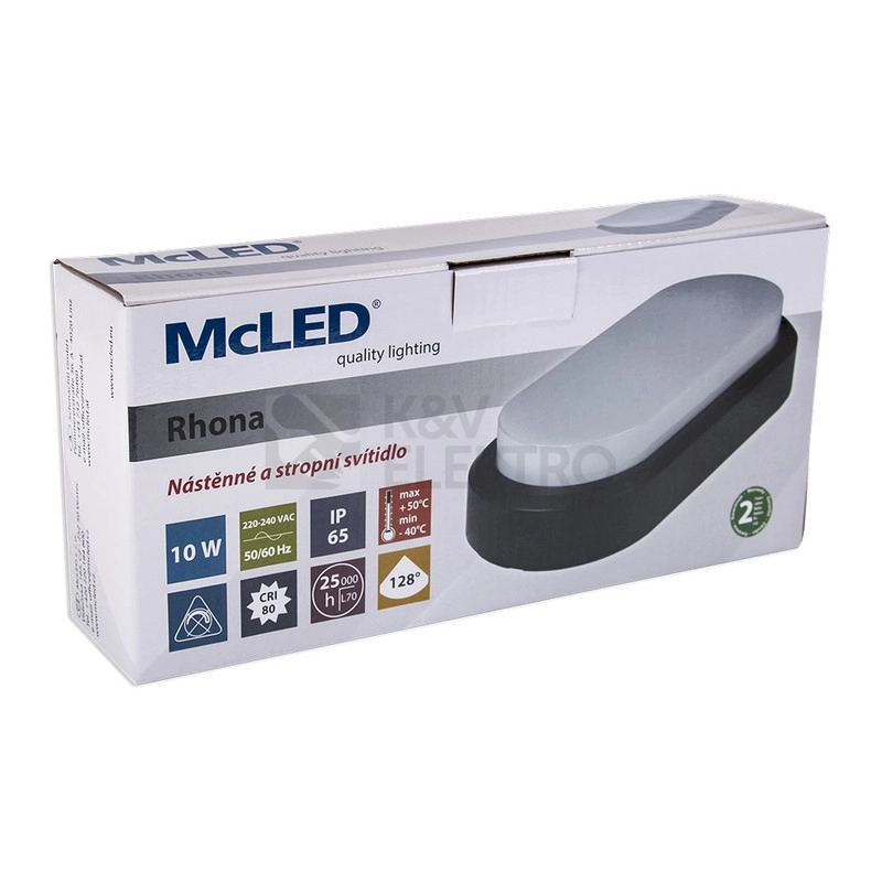 Obrázek produktu LED svítidlo McLED Rhona 10W 4000K IP65 šedá ML-513.055.81.0 4