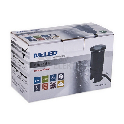 Obrázek produktu  Zemní LED svítidlo McLED Ground 3W 24VDC 4000K IP67 přímé 48x102mm ML-514.002.81.0 5